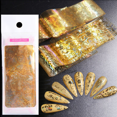 Gold Series Nail Foil 10pcs - NSI Australia